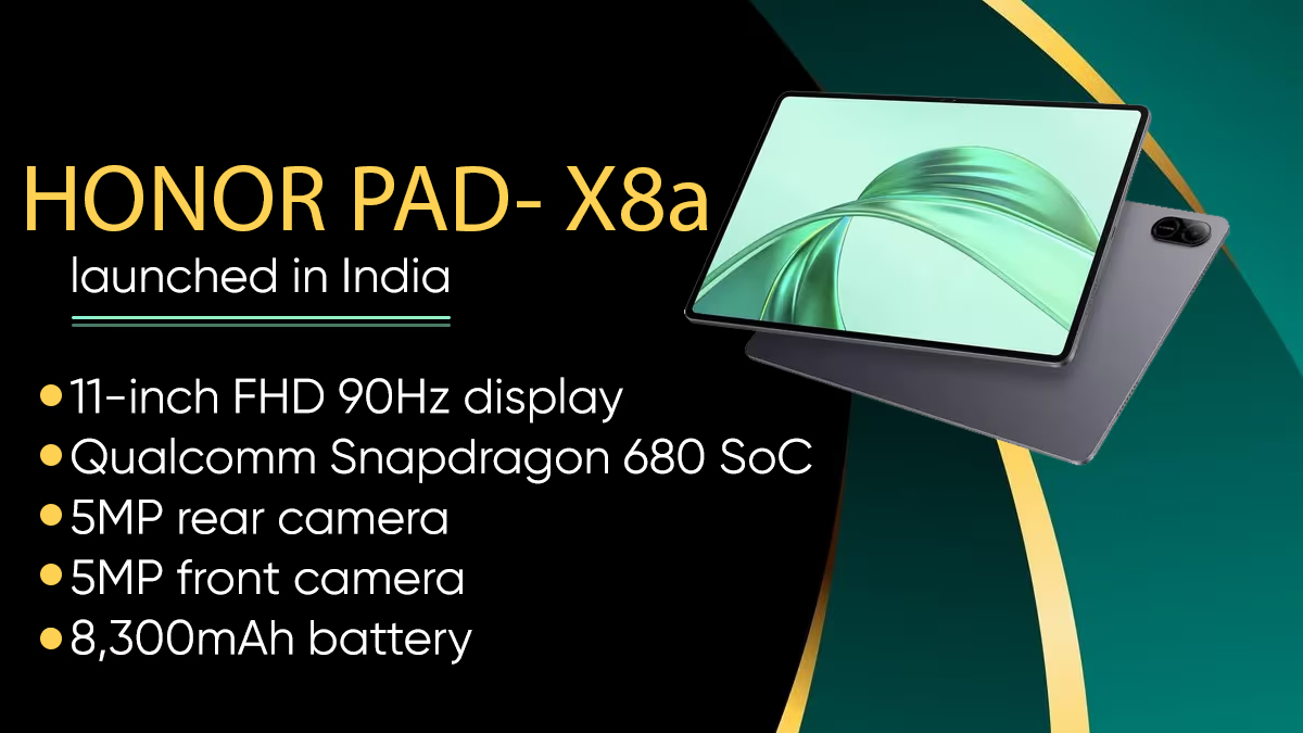 8,300 एमएएच बैटरी के साथ Honor Pad X8a एंड्रॉइड टैबलेट Launch